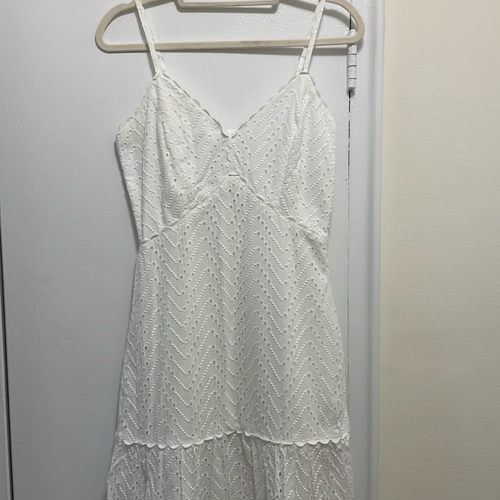 AQUA white eyelet sundress